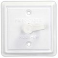 Jr Products SQUARE CABLE TV PLATE, POLAR WHITE 47795